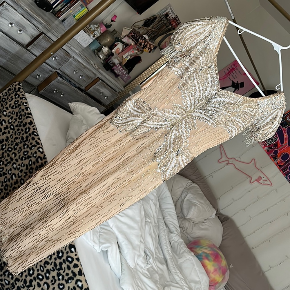 Vintage sequin 100% silk women’s dress